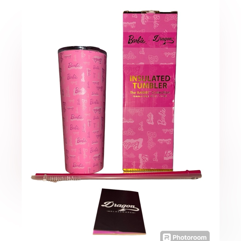 Dragon Glassware x Barbie Tumbler Stainless Steel Water Bottle 24 Oz